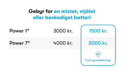 4. Lost or damaged battery DK
