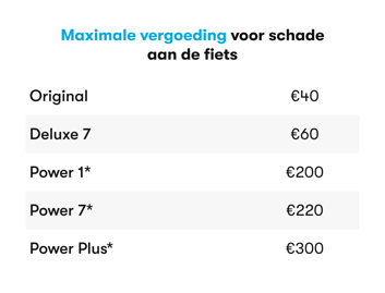5. Maximum charge for damages to the bike NL